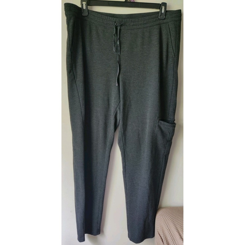 J Jill Pants Womens Gray Sweatpants Tapered Drawstring Pockets Lounge Size XL